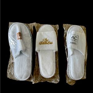 Hotel slippers NWT - 3 pairs (original packaging)